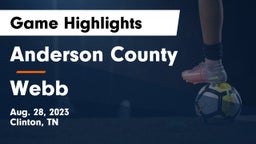 Anderson County  vs Webb  Game Highlights - Aug. 28, 2023