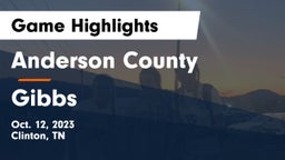 Anderson County  vs Gibbs  Game Highlights - Oct. 12, 2023