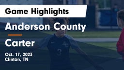 Anderson County  vs Carter  Game Highlights - Oct. 17, 2023