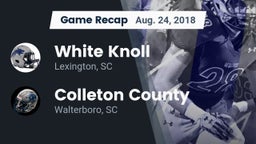 Recap: White Knoll  vs. Colleton County  2018