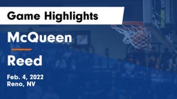 McQueen  vs Reed  Game Highlights - Feb. 4, 2022