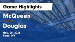 McQueen  vs Douglas  Game Highlights - Nov. 28, 2023