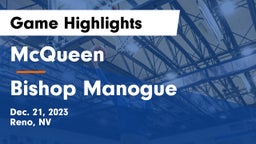 McQueen  vs Bishop Manogue  Game Highlights - Dec. 21, 2023