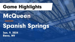 McQueen  vs Spanish Springs  Game Highlights - Jan. 9, 2024