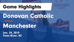 Donovan Catholic  vs Manchester Game Highlights - Jan. 24, 2019