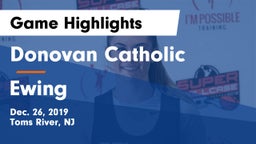 Donovan Catholic  vs Ewing  Game Highlights - Dec. 26, 2019