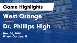 West Orange  vs Dr. Phillips High Game Highlights - Nov. 30, 2018