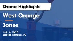 West Orange  vs Jones  Game Highlights - Feb. 6, 2019