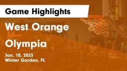 West Orange  vs Olympia  Game Highlights - Jan. 10, 2023