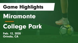 Miramonte  vs College Park  Game Highlights - Feb. 12, 2020