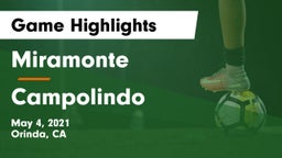Miramonte  vs Campolindo Game Highlights - May 4, 2021