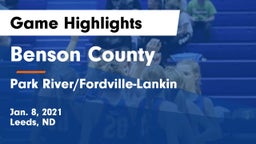 Benson County  vs Park River/Fordville-Lankin  Game Highlights - Jan. 8, 2021