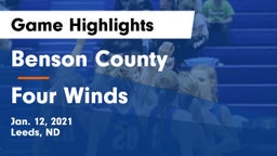 Benson County  vs Four Winds  Game Highlights - Jan. 12, 2021