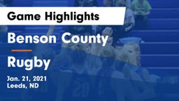 Benson County  vs Rugby  Game Highlights - Jan. 21, 2021