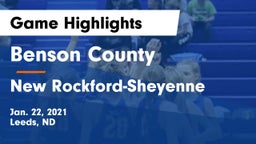 Benson County  vs New Rockford-Sheyenne  Game Highlights - Jan. 22, 2021