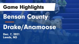 Benson County  vs Drake/Anamoose  Game Highlights - Dec. 7, 2021