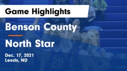 Benson County  vs North Star  Game Highlights - Dec. 17, 2021