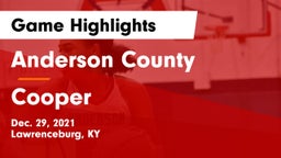 Anderson County  vs Cooper  Game Highlights - Dec. 29, 2021