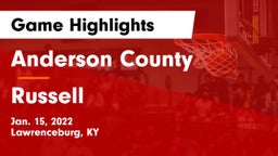 Anderson County  vs Russell  Game Highlights - Jan. 15, 2022