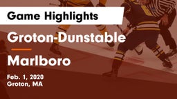 Groton-Dunstable  vs Marlboro  Game Highlights - Feb. 1, 2020