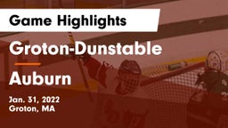 Groton-Dunstable  vs Auburn Game Highlights - Jan. 31, 2022