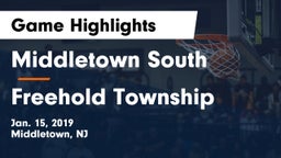 Middletown South  vs Freehold Township  Game Highlights - Jan. 15, 2019