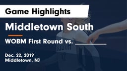 Middletown South  vs WOBM First Round vs. _________ Game Highlights - Dec. 22, 2019