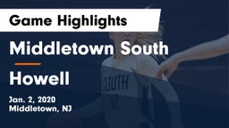 Middletown South  vs Howell  Game Highlights - Jan. 2, 2020