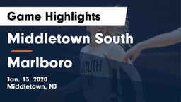 Middletown South  vs Marlboro  Game Highlights - Jan. 13, 2020