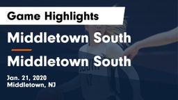 Middletown South  vs Middletown South  Game Highlights - Jan. 21, 2020