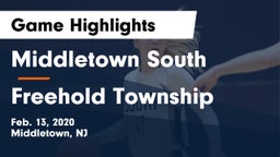 Middletown South  vs Freehold Township  Game Highlights - Feb. 13, 2020