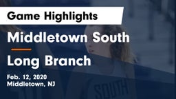 Middletown South  vs Long Branch  Game Highlights - Feb. 12, 2020