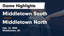 Middletown South  vs Middletown North  Game Highlights - Feb. 15, 2020