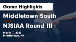 Middletown South  vs NJSIAA Round III Game Highlights - March 7, 2020