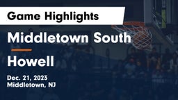 Middletown South  vs Howell  Game Highlights - Dec. 21, 2023