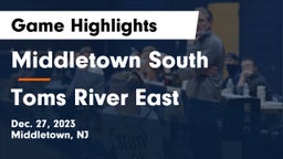 Middletown South  vs Toms River East  Game Highlights - Dec. 27, 2023
