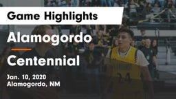 Alamogordo  vs Centennial  Game Highlights - Jan. 10, 2020