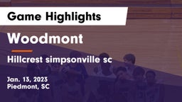 Woodmont  vs Hillcrest  simpsonville sc Game Highlights - Jan. 13, 2023