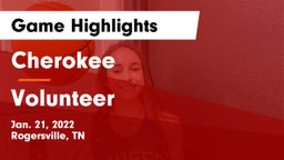 Cherokee  vs Volunteer  Game Highlights - Jan. 21, 2022