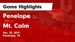 Penelope  vs Mt. Calm  Game Highlights - Jan. 25, 2019