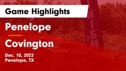 Penelope  vs Covington  Game Highlights - Dec. 10, 2022