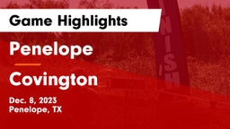 Penelope  vs Covington  Game Highlights - Dec. 8, 2023