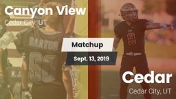 Matchup: Canyon View vs. Cedar  2019