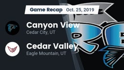 Recap: Canyon View  vs. Cedar Valley  2019