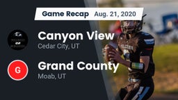 Recap: Canyon View  vs. Grand County  2020