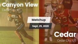 Matchup: Canyon View vs. Cedar  2020