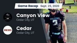 Recap: Canyon View  vs. Cedar  2020