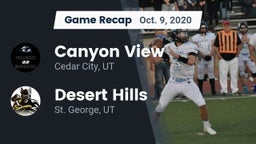 Recap: Canyon View  vs. Desert Hills  2020