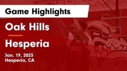 Oak Hills  vs Hesperia  Game Highlights - Jan. 19, 2023