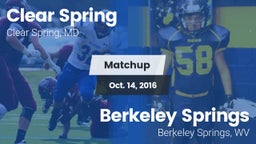 Matchup: Clear Spring vs. Berkeley Springs  2016